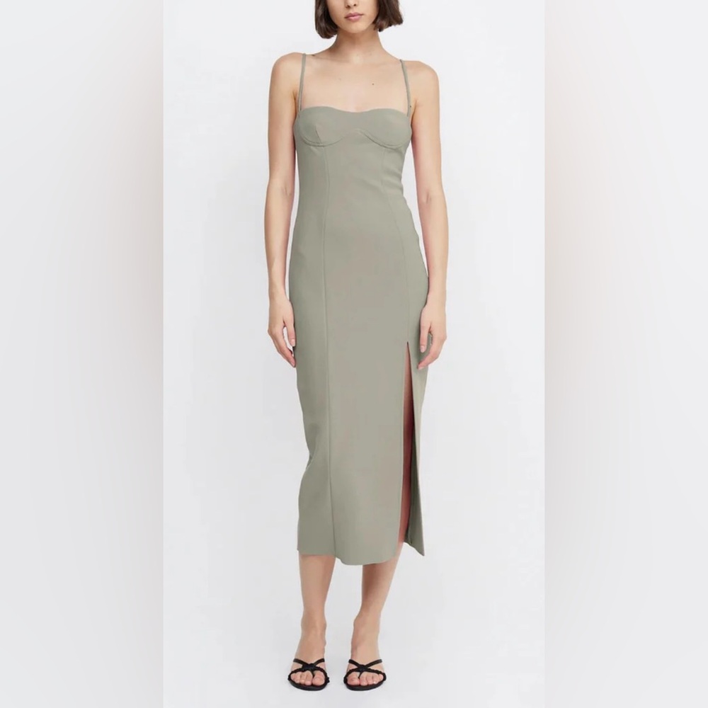 Bec & Bridge Marisol Midi Dress in Silver Sage